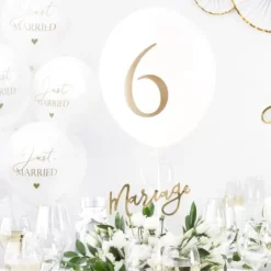 Badaboum Ballons Mariage Imprim S Just Married Blanc 30 Cm X 6 Pi Ces