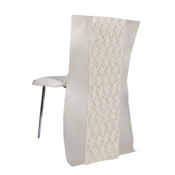 Hot Bande De Dentelle Ivoire Pour Housse De Chaise X 3 Pi Ces Theme Dentelle