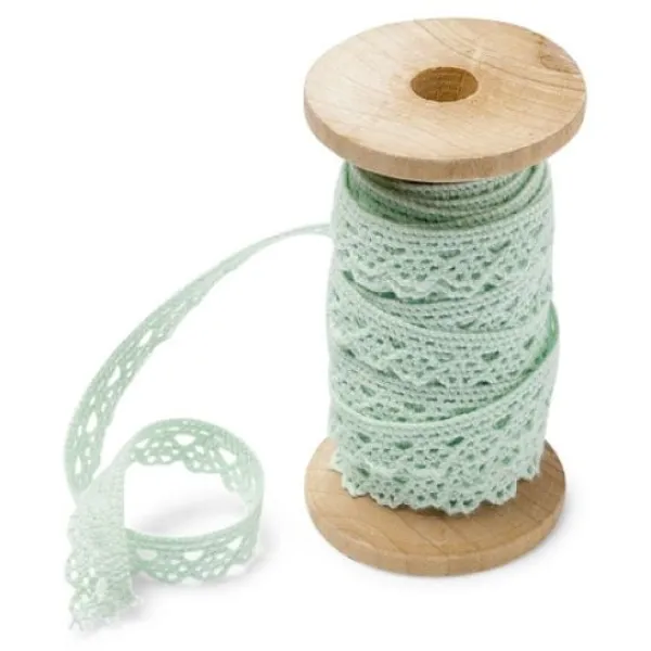 Online Bobine Dentelle Vert Anis 10Mm X 5 M Tres Theme Dentelle