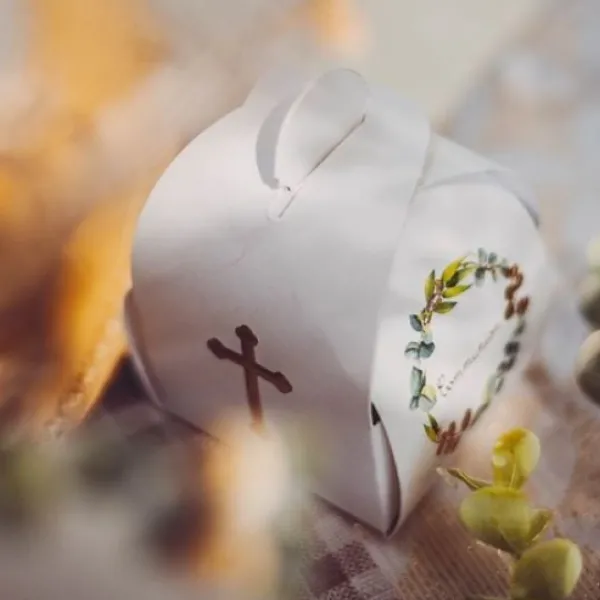 Hot Boite A Dragees Communion Theme Eucalyptus X 10 Pi Ces Theme Communion