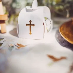 Hot Boite A Dragees Communion Theme Eucalyptus X 10 Pi Ces Theme Communion