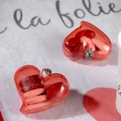 Badaboum Boite Dragees Coeur Virgule Rouge
