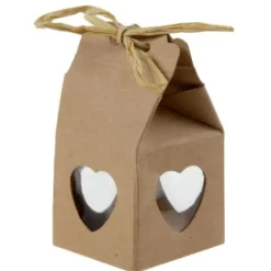 Badaboum Boite Dragees Mariage Avec Coeur Naturel Ajour X 4 Pi Ces