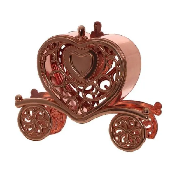 Badaboum Boite Dragees Plexi Carrosse Rose Gold