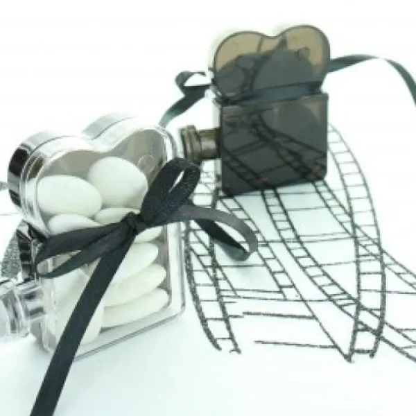 Sale Boite Dragees Plexi Transparent Camera Theme Cinema