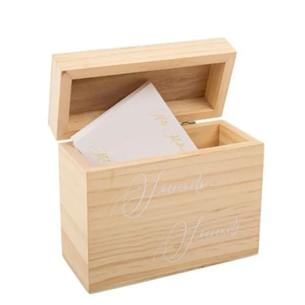 Discount Boite En Bois Souvenir Bois Et Blanche A Personnaliser Theme Eco-Responsable