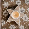 Badaboum Bougeoir En Bois Forme Toile Naturel