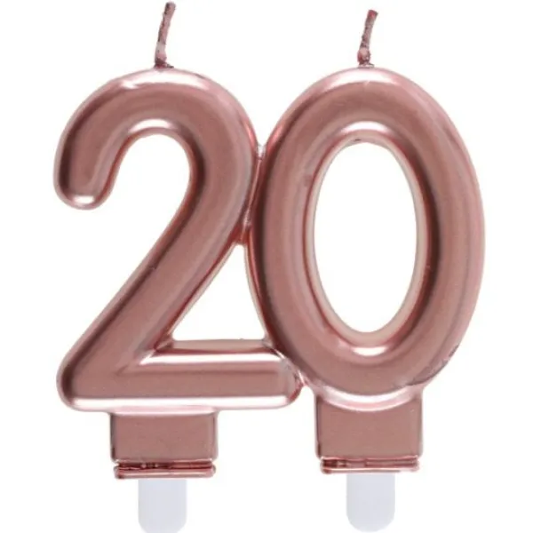 Badaboum Bougie Anniversaire 20 Ans Rose Gold