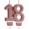 Badaboum Bougie Anniversaire 18 Ans Rose Gold
