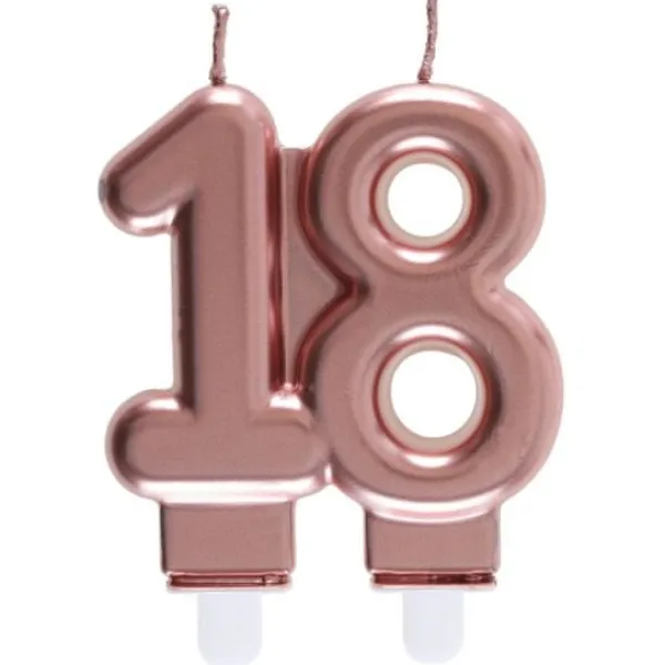 Badaboum Bougie Anniversaire 18 Ans Rose Gold