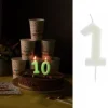 Best Bougie Anniversaire Chiffre 1 Phosphorescente Theme Joyeux Anniversaire