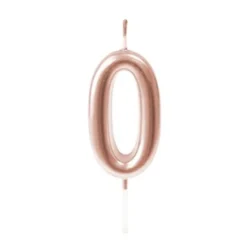 New Bougie Anniversaire Chiffre 0 Rose Gold Theme Joyeux Anniversaire