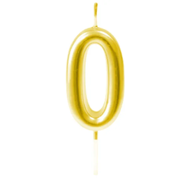 Clearance Bougie Anniversaire Chiffre 0 Or Theme Joyeux Anniversaire