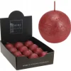 Badaboum Bougie Boule Décorative Rouge 7Cm