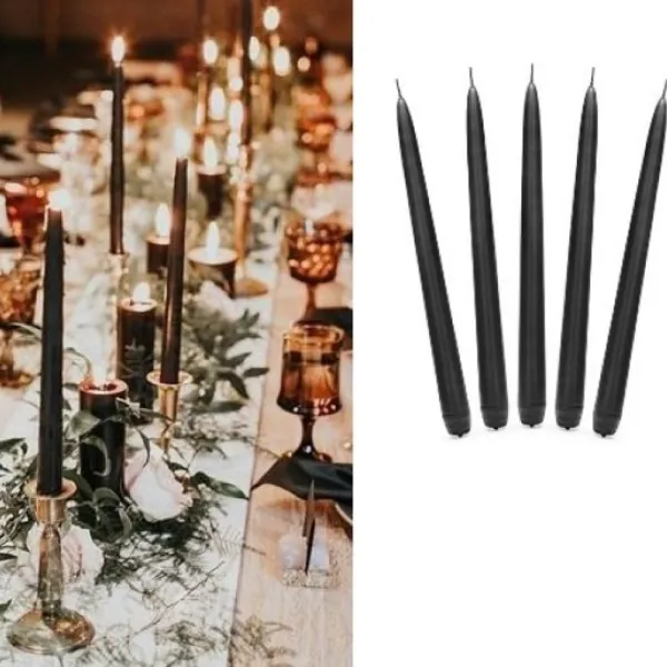 Badaboum Bougie Chandelier Mariage Noir X 10 Pi Ces Clearance