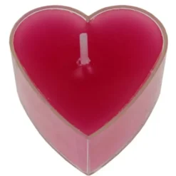 Badaboum Bougie Chauffe Plat Coeur Fuchsia X 4 Pi Ces