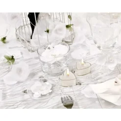 Badaboum Bougie Chauffe Plat Coeur Blanche X 4 Pi Ces