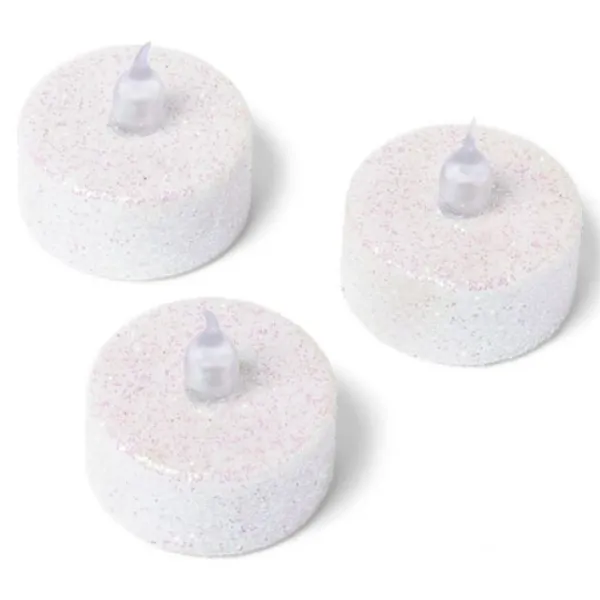Badaboum Bougie Chauffe Plat Led Paillet Blanche X 3 Pi Ces Outlet