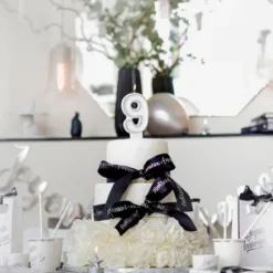 Sale Bougie Chiffre Anniversaire Paillet 9 Theme Joyeux Anniversaire