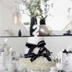 Outlet Bougie Chiffre Anniversaire Paillet 2 Theme Joyeux Anniversaire