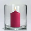 Badaboum Bougie Cylindrique Fuchsia 10Cm