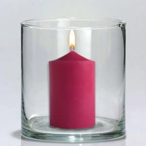 Badaboum Bougie Cylindrique Fuchsia 10Cm