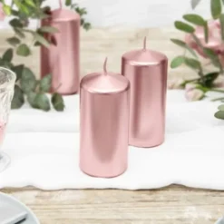Badaboum Bougie Cylindrique Rose Gold 12Cm X 6 Pi Ces Online