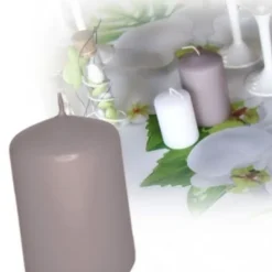 Badaboum Bougie Cylindrique Taupe 10Cm Outlet