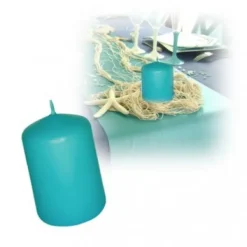 Badaboum Bougie Cylindrique Turquoise 10Cm Hot