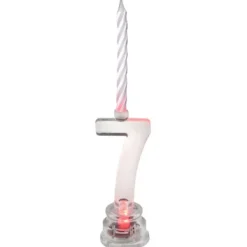 Outlet Bougie Led Anniversaire Chiffre 7 Theme Joyeux Anniversaire