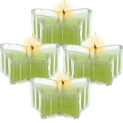 Badaboum Bougie Mariage Chauffe Plat Papillon Vert Anis X 4 Pi Ces New