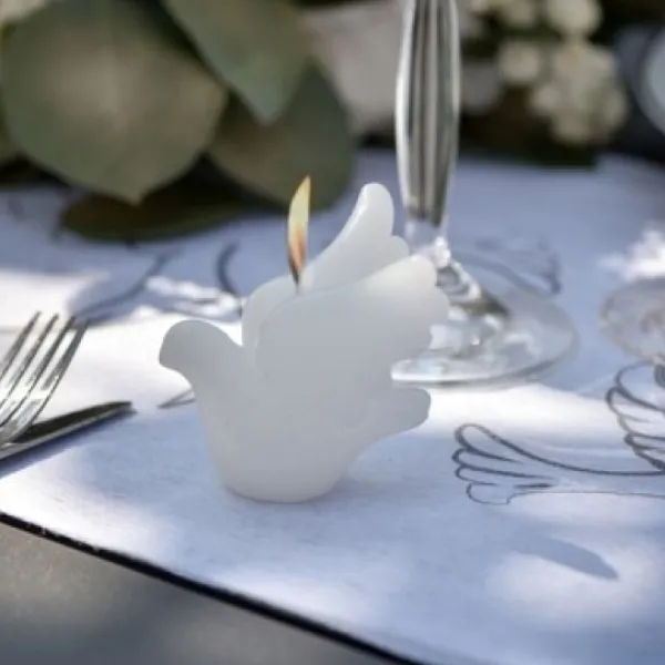 Bougie Mariage Colombe Blanche Theme Colombe