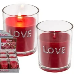 Badaboum Bougie Mariage Rouge Avec Strass Love