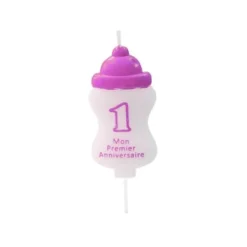 Best Bougie Mon Premier Anniversaire Rose Theme Joyeux Anniversaire