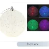 Badaboum Boule De Noel Lumineuse Givr E Et Paillet E New
