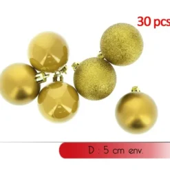 Badaboum Boule De Noel Luxe Or Paillet E X 30 Pi Ces Discount