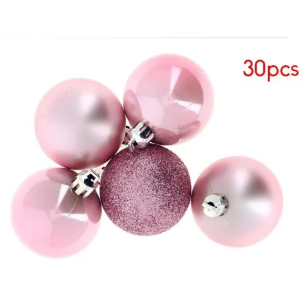 Badaboum Boule De Noel Luxe Rose Paillet E X 30 Pi Ces Clearance