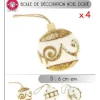 Badaboum Boule De Noel Or Et Blanchex 4 Pi Ces Discount