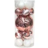 Badaboum Boule De Noel Rose Gold Et Blanc Joyeux Noel X 21 Pi Ces Hot