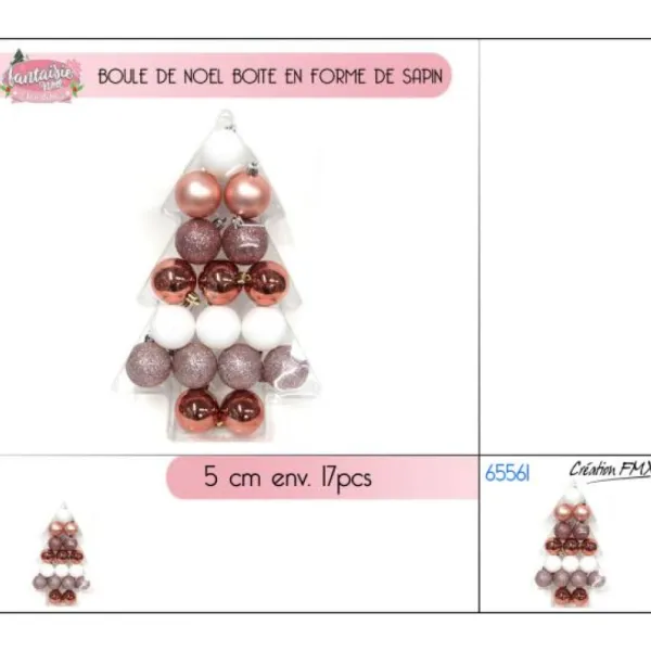 Badaboum Boule De Noel Rose Gold 17Pcs Hot
