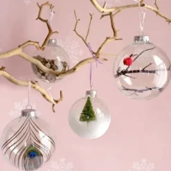 Badaboum Boule De Noel Transparente A Remplir 6Cm X 4 Pi Ces Clearance