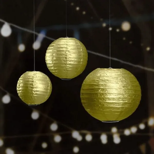 Badaboum Boule En Papier Lampion M Tallis E Or 30 Cm X 2 Pi Ces