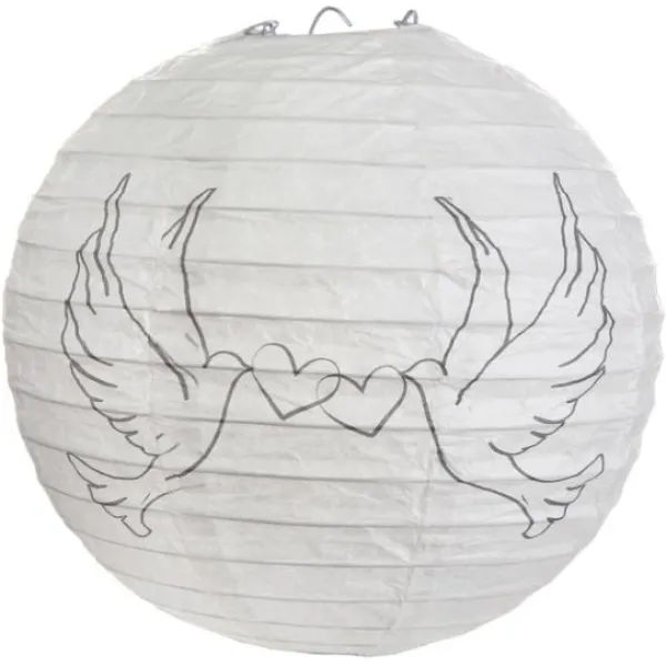 Hot Boule Lanterne En Papier Colombe 20Cm X 2 Pi Ces Theme Colombe