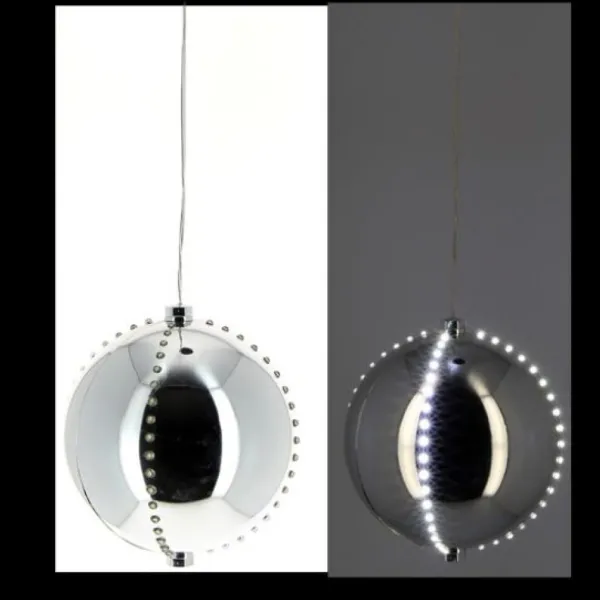 Badaboum Boule Lumineuse Digital Argent 72 Led Blanc Froid