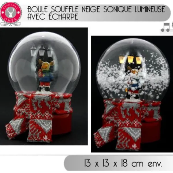 Badaboum Boule Souffle Neige Sonique Lumineuse Avec Echarpe Sale