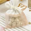 Badaboum Bourse Drag Es En Toile Et Tissu Rose Gold X 4 Pi Ces
