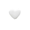 Badaboum Bouton Fantaisie Coeur Blanc 13Mm X 6 Pi Ces