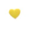 Badaboum Bouton Fantaisie Coeur Jaune 13Mm X 6 Pi Ces