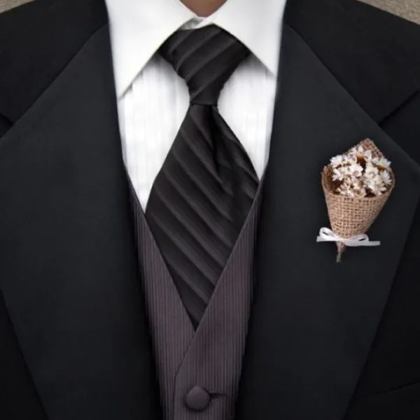 Hot Boutonni Re Avec Jute Et Fleurs Blanches Theme Jute