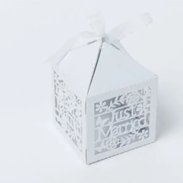 Badaboum Cage A Papier Mariage Just Married X 10 Pi Ces